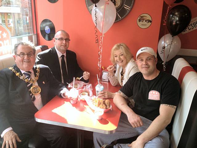 Mayor Peter Rush and Mayoress Monica Rush open Nathan’s Diner