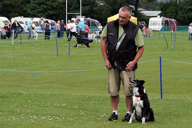 Martyn and Murphy in the dog show