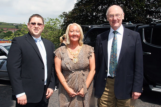 Norden Carnival: Councillor Peter Winkler, Mayoress Beverley Place and Councillor James Gartside