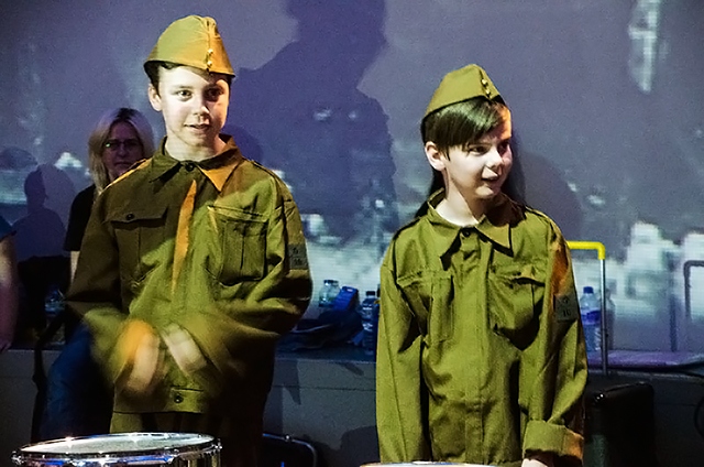 Project Tommy - Falinge Park School - boy soldier drummers