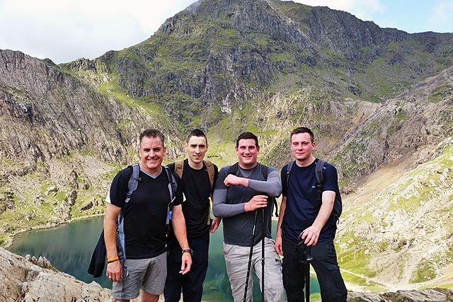 Pete Allen, Matty Stott, Tom Howe and Nick Andrews preparing for the challenge