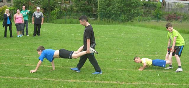 Wheel barrow race