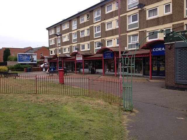 Shops on Spotland Road that the old lady was heading to