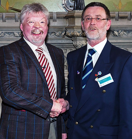 Simon Weston OBE with Ken Campbell at Rochdale Town Hall 