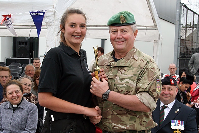 Hopwood Hall College Uniformed Public Sectors passing out parade<br/>Level 3 Year 1 - Best Student - Gemma Salway