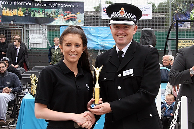 Hopwood Hall College Uniformed Public Sectors passing out parade<br />Level 2 - Best Student - Lea Wolfenden