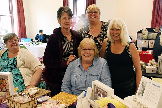 Pam Boyle with other organisers of the Littleborough Finest Quality Crafts Summer Fair 