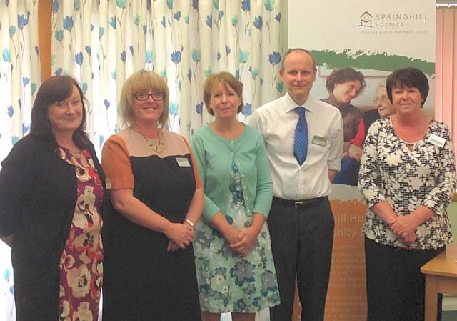 The end life and palliative care service team at Springhill Hospice