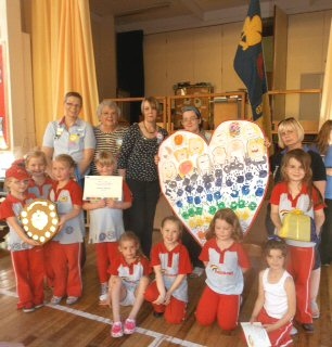 Rainbows, Brownies and Guides all came together for the Diane Kay Shield Event 