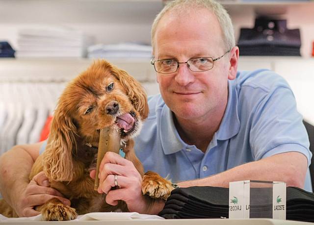 Paul Kenny with faithful hound Henry
