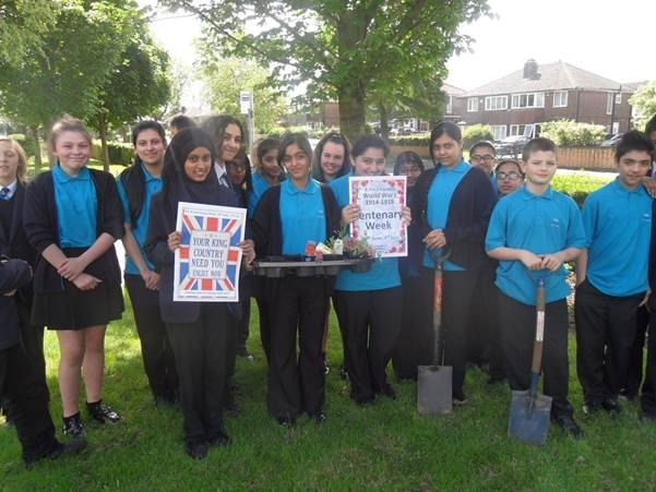 Planting of Poppies in the school grounds 