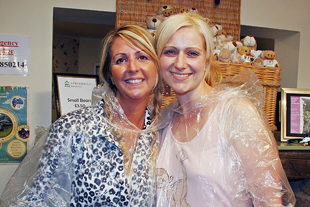 Springhill Hospice Pyjama Parade - Roz Byrom and Sarah Morrissey