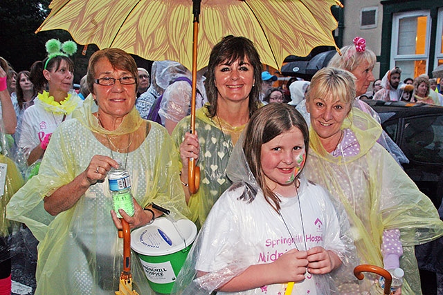 Springhill Hospice Pyjama Parade - Sanda Roberts, Hilda Wild, Gail Roberts and Penny Caldwell