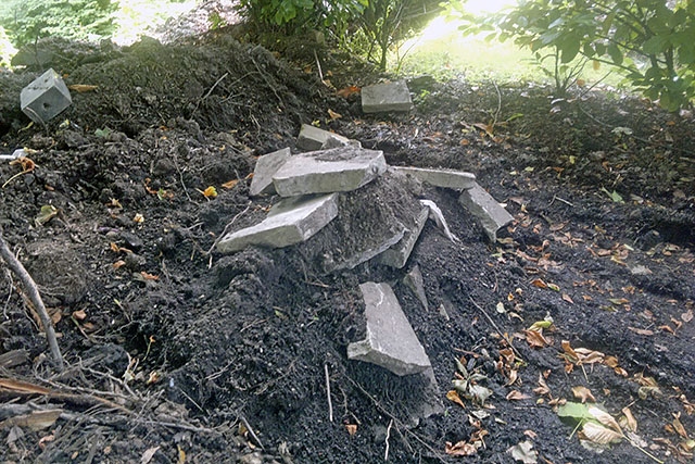 Rubble 'dumped' at Rochdale Cemetery