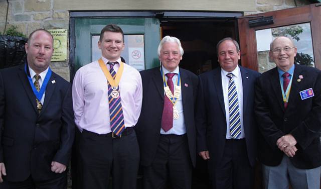 Past President Phil Corns, Vice President Chris Kelly, President Edwin Partridge, 2nd vice Paul Towriss  and District Officer Ken Tonge