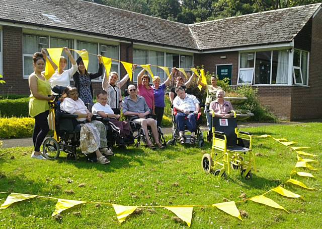 Honresfeld shows their support for the Tour de France passing through Littleborough 