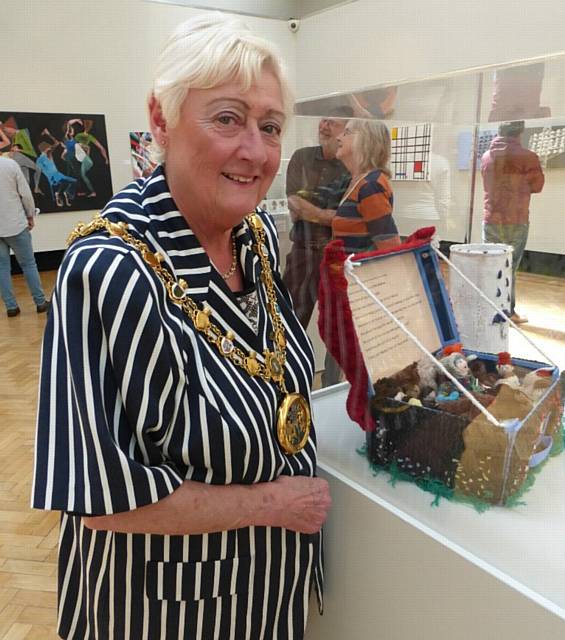 Mayor of Rochdale, Councillor Carol Wardle officially opened this year's People's Art exhibition at Touchstones Rochdale