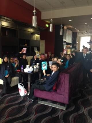 Kingsway Park High School students at Waterstones 