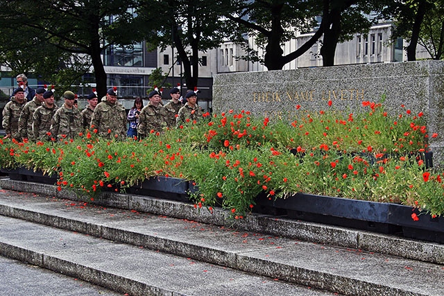 Re-enactment of historic WW1 march