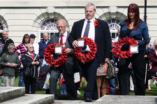 Re-enactment of historic WW1 march