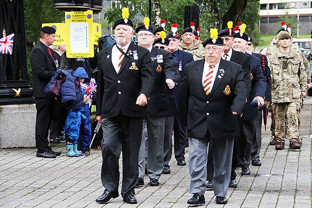 Re-enactment of historic WW1 march