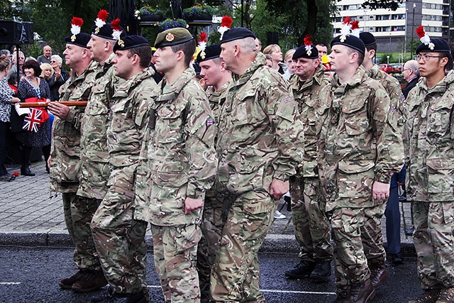 Re-enactment of historic WW1 march