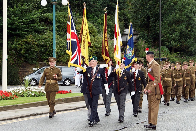 Re-enactment of historic WW1 march