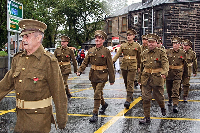 Re-enactment of historic WW1 march