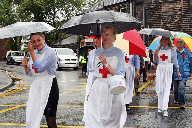 Re-enactment of historic WW1 march