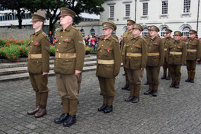 Re-enactment of historic WW1 march