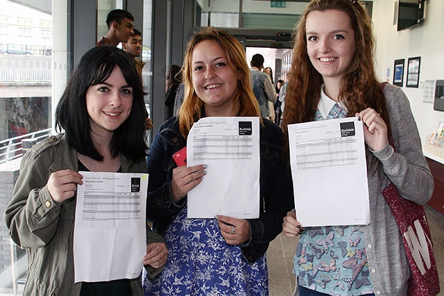 Rochdale Sixth Form College A-level students, Amy Doyle, Megan Skelcher and Emily Simms