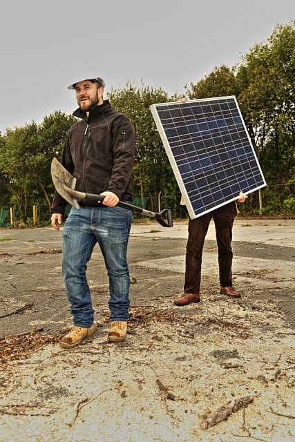 The first publicly owned solar farm in Greater Manchester is being constructed on around one acre of contaminated land behind Rochdale Leisure Centre, on Entwistle Road