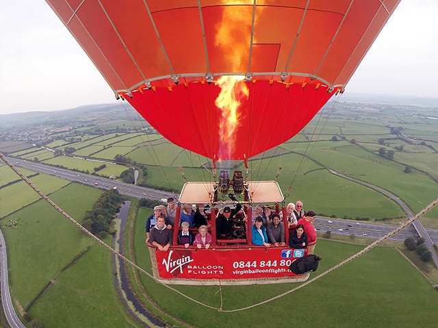 Circle members enjoy a hot air balloon ride