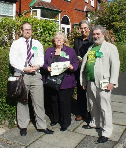 David and Alison Williams with Green Party members