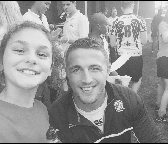 Alicia Brookes with Sam Burgess