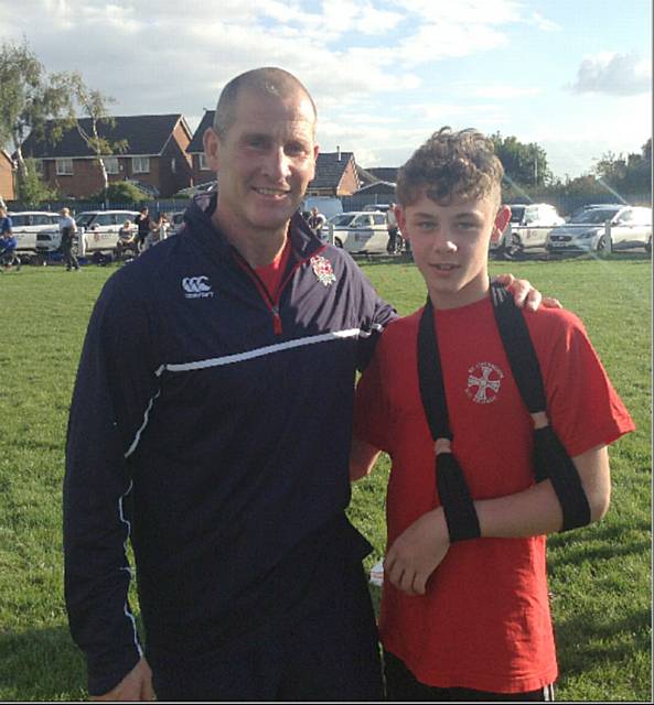 Chris Fleming with Stuart Lancaster