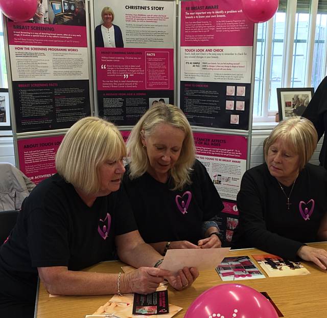 Christine Abbott, Demesne Community Centre manager; Liz McInnes MP; Sue Smith, community activist