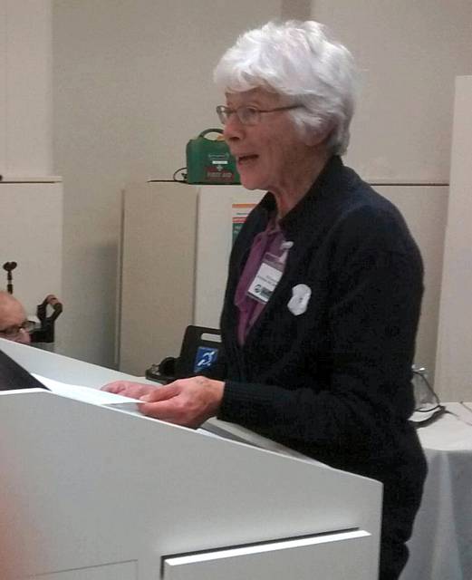 Pat Sanchez, speaking at a CND Conference 