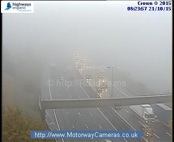 Accident on the M62 between Junction 21 (Milnrow) and Junction 22 (Denshaw)