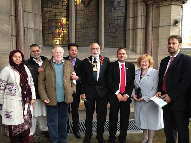 Ceremony at Rochdale Town Hall to mark the 68th day of Azad Kashmir