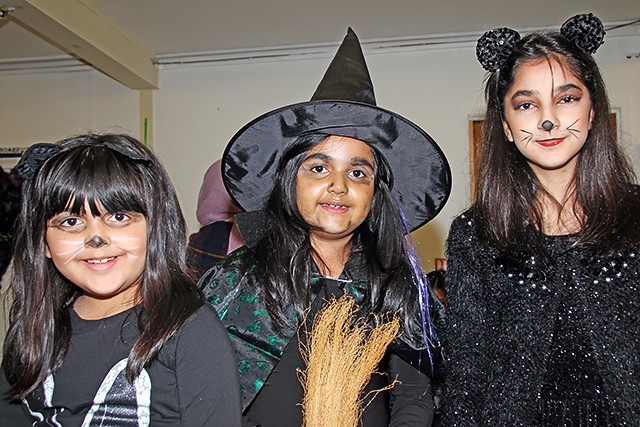 Sudden and Brimrod Community Centre Halloween party<br />Amber, Alesha and Hannah