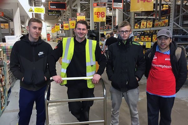 Prince's Trust team shopping for decorating supplies