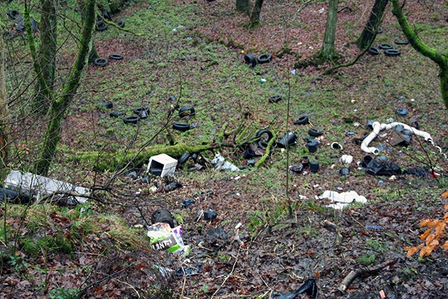 Ashworth Valley fly tipping on Boxing Day