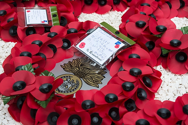 Lee Rigby poppy tribute from son Jack and partner Rebecca