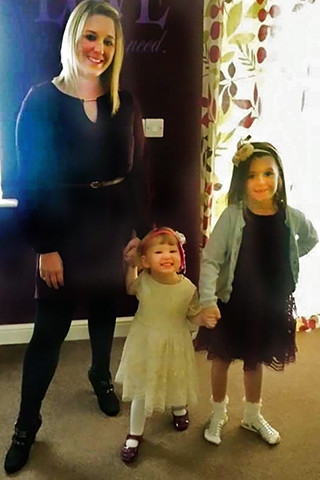 Laura Taylor with her daughters Evie Walch and Sophia Taylor