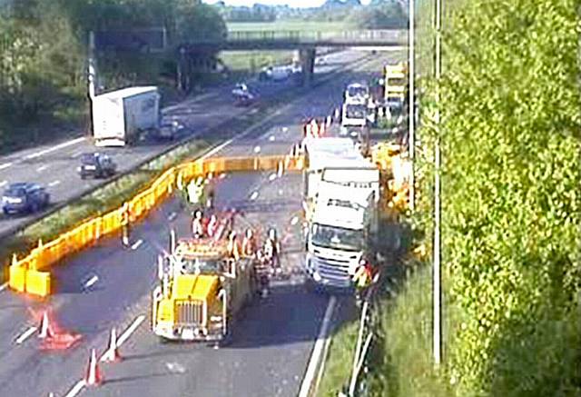 Spillage on the M62 