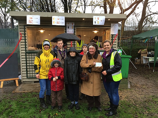 Councillor Carol Wardle presents cheque to Friends of Hopwood Park