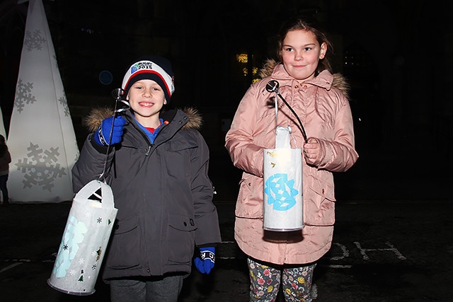 Rochdale Christmas lights switch on<br /> Benjamin Williams and Elie McGill