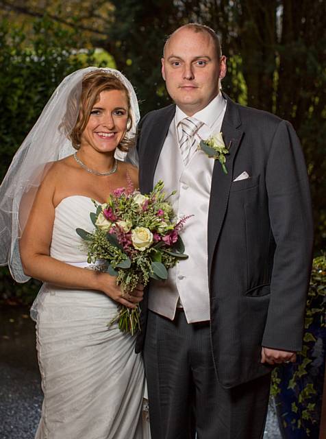 Katy Harris and David Smith on their wedding day