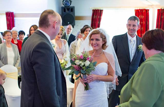 Katy Harris and David Smith on their wedding day